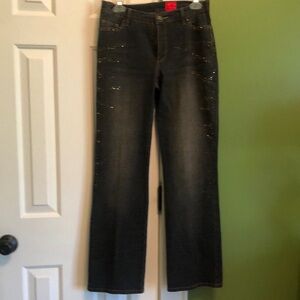 Copper rhinestone denim